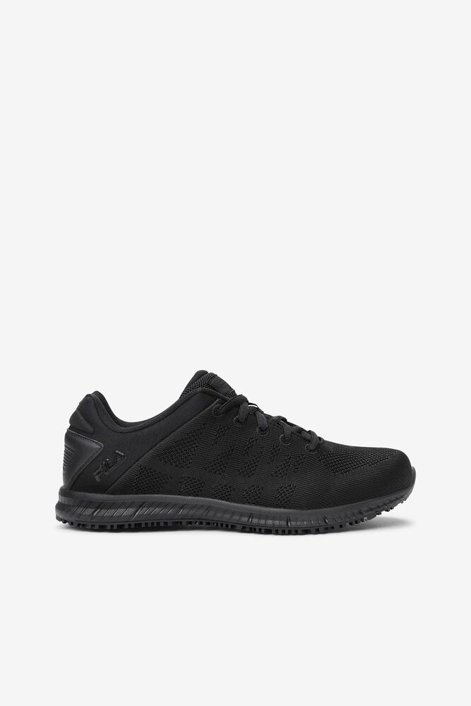 Fila Work Shoes Womens Black - Memory Techknit Slip And Water Resistant - Philippines 6415928-LF